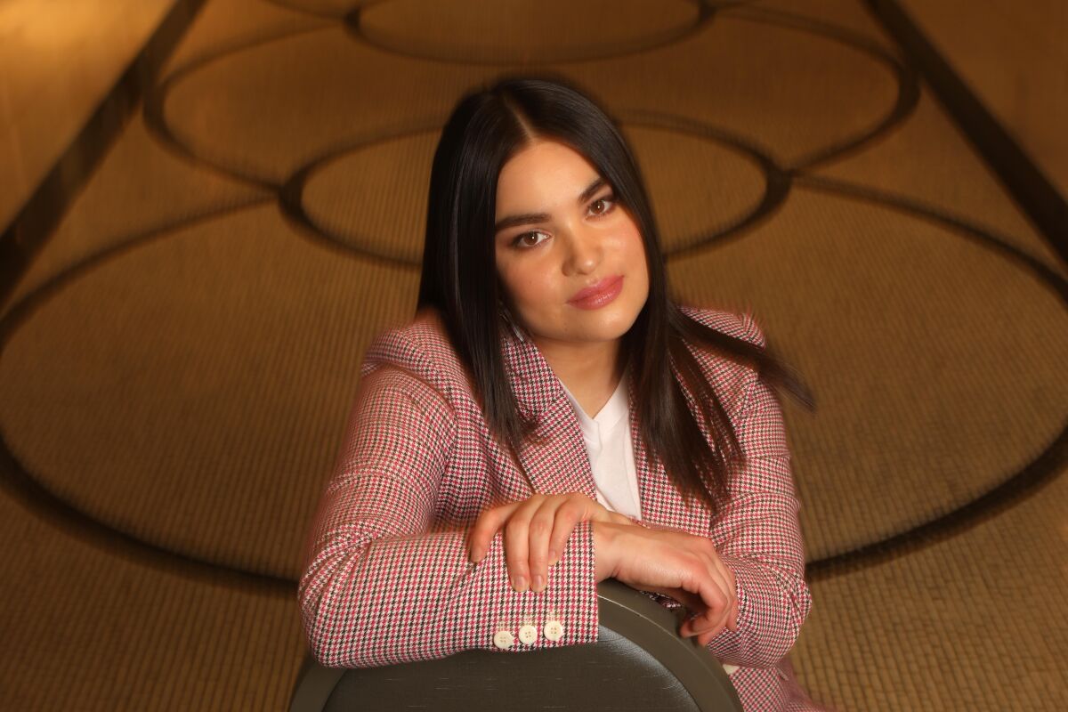 "Reservation Dogs" star Devery Jacobs is photographed at the London West Hollywood hotel for the Los Angeles Times.