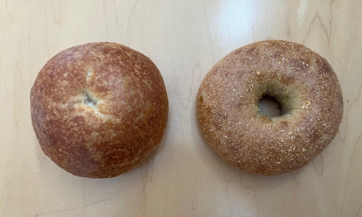 Just don’t call it a bagel. It’s fluffy, domed and dimpled