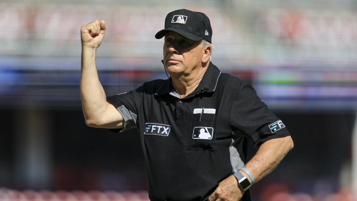 MLB umpire hospitalized after being hit in head by throw - Los Angeles Times