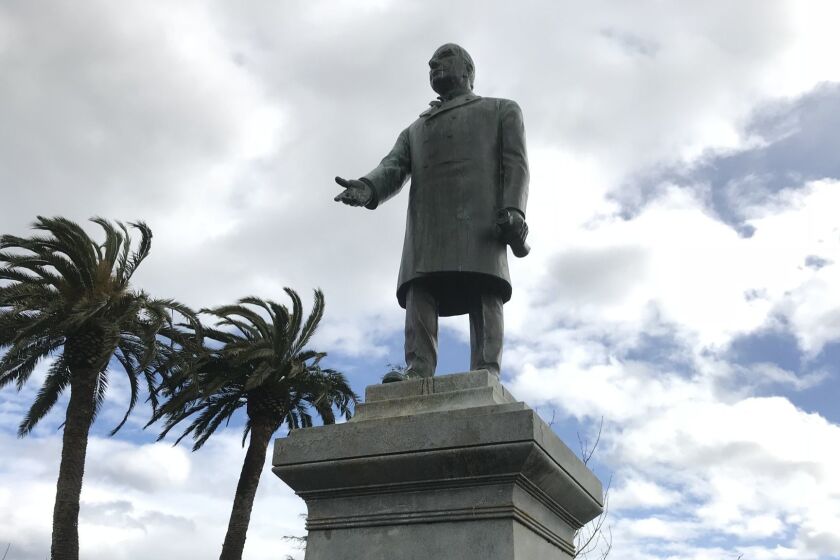 A statue of President William McKinley that has stood in the central plaza in Arcata, Calif., since 1906 is scheduled to come down by the of this year.