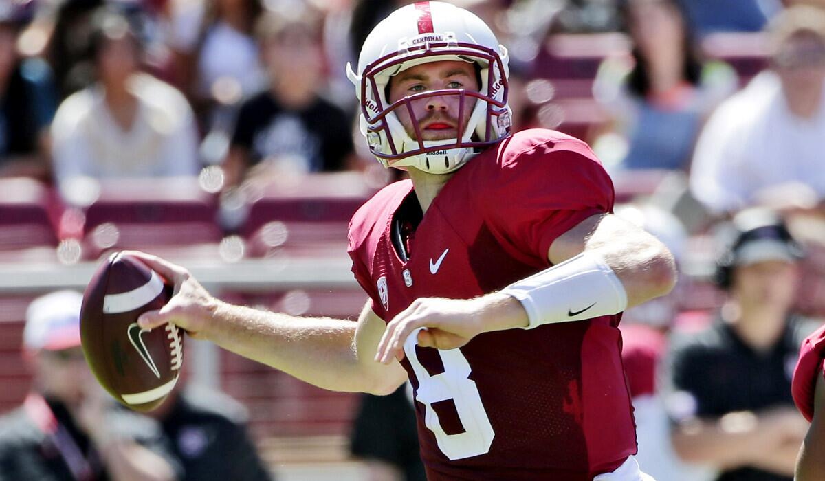 Stanford quarterback Kevin Hogan had three touchdown passes against UC Davis in a 45-0 victory last week.
