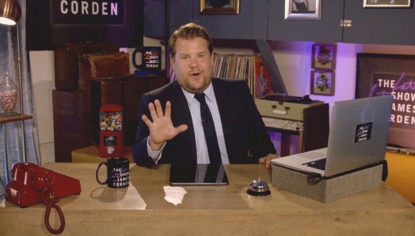 James Corden has been hosting "The Late Late Show" remotely since the start of the COVID-19 pandemic.