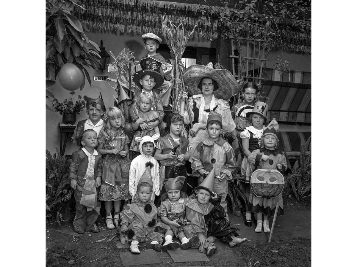 Oct. 31, 1935: Children in costume for a Halloween party at the Harrell home in Hollywood.