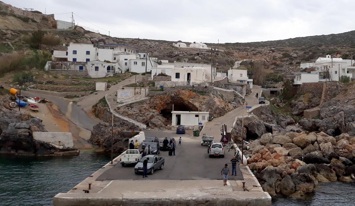 When the ferry arrives at the tiny island of Antikythera, everyone comes down to the dock, to pick up deliveries and supplies, greet returning friends and family or just watch the activity.