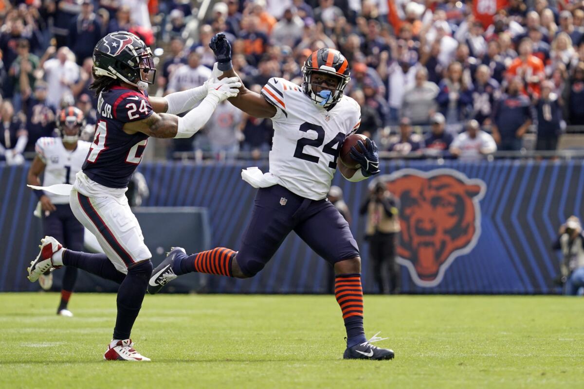 Bears rely on ground game and backup Khalil Herbert - The San