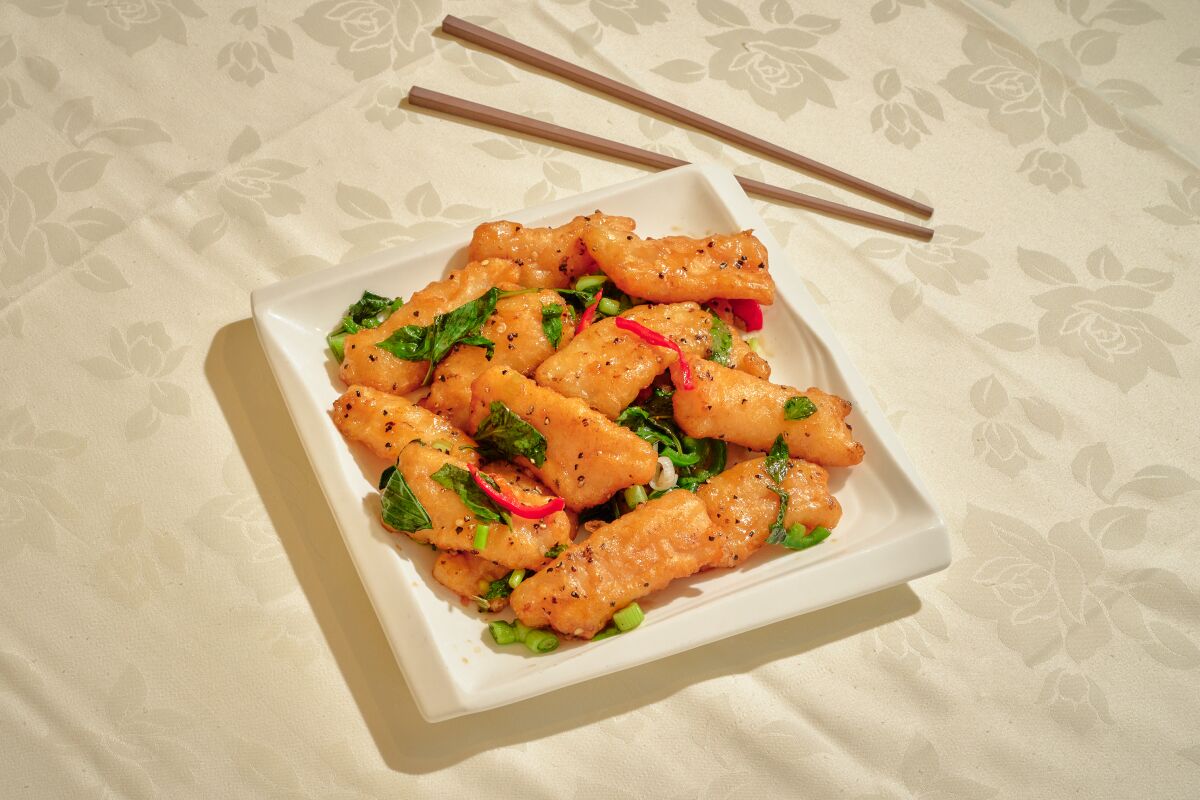 The Vietnamese-style fried fish at Henry's Cuisine.