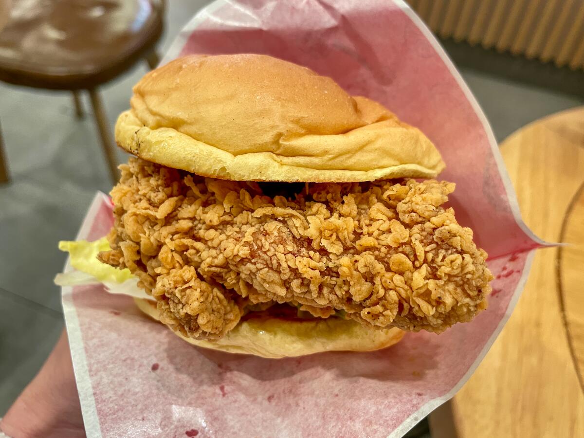 The Macho Crispy Chicken Sandwich from Macho Burger in San Gabriel.
