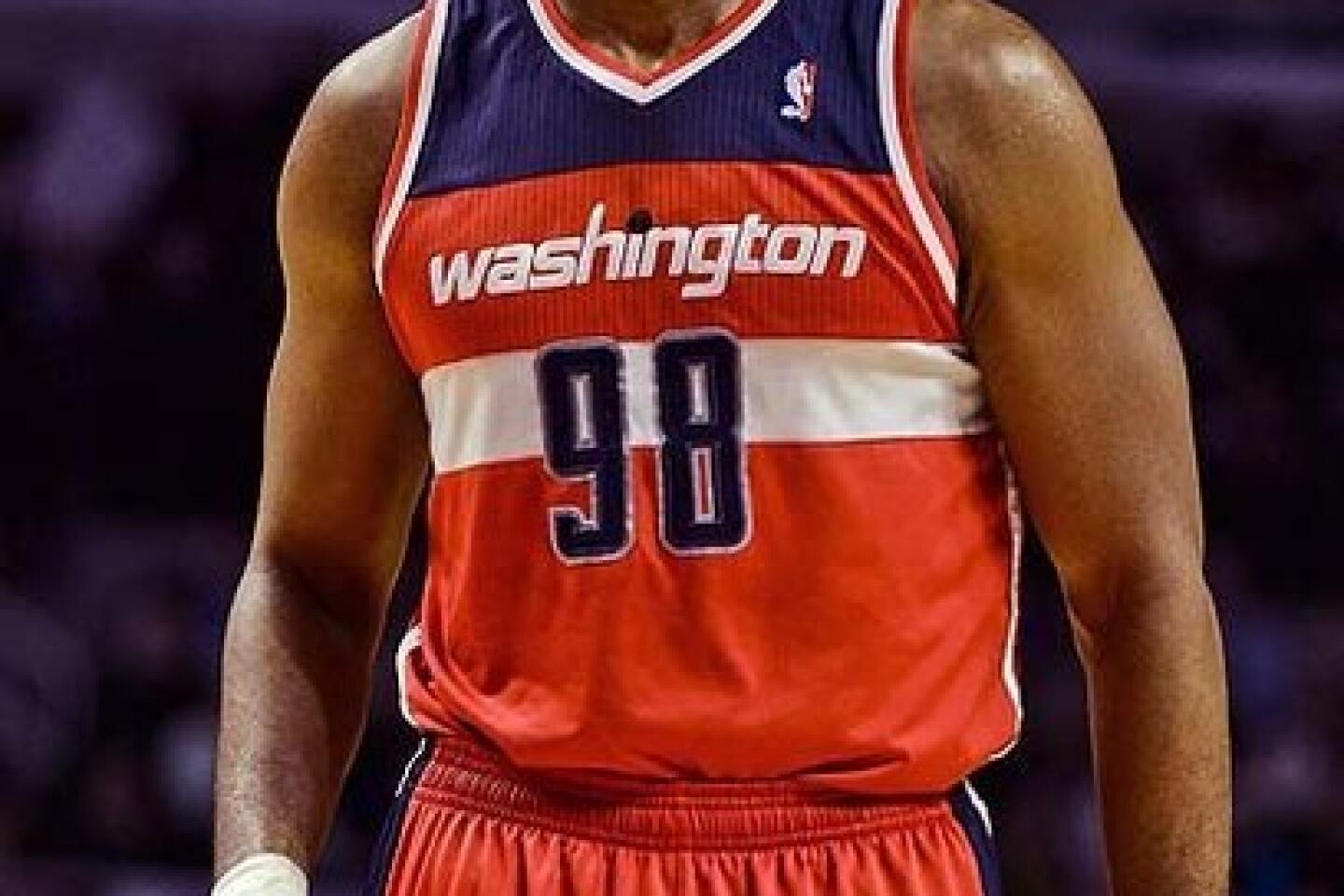 Washington Wizards home game basketball jersey worn by Jason