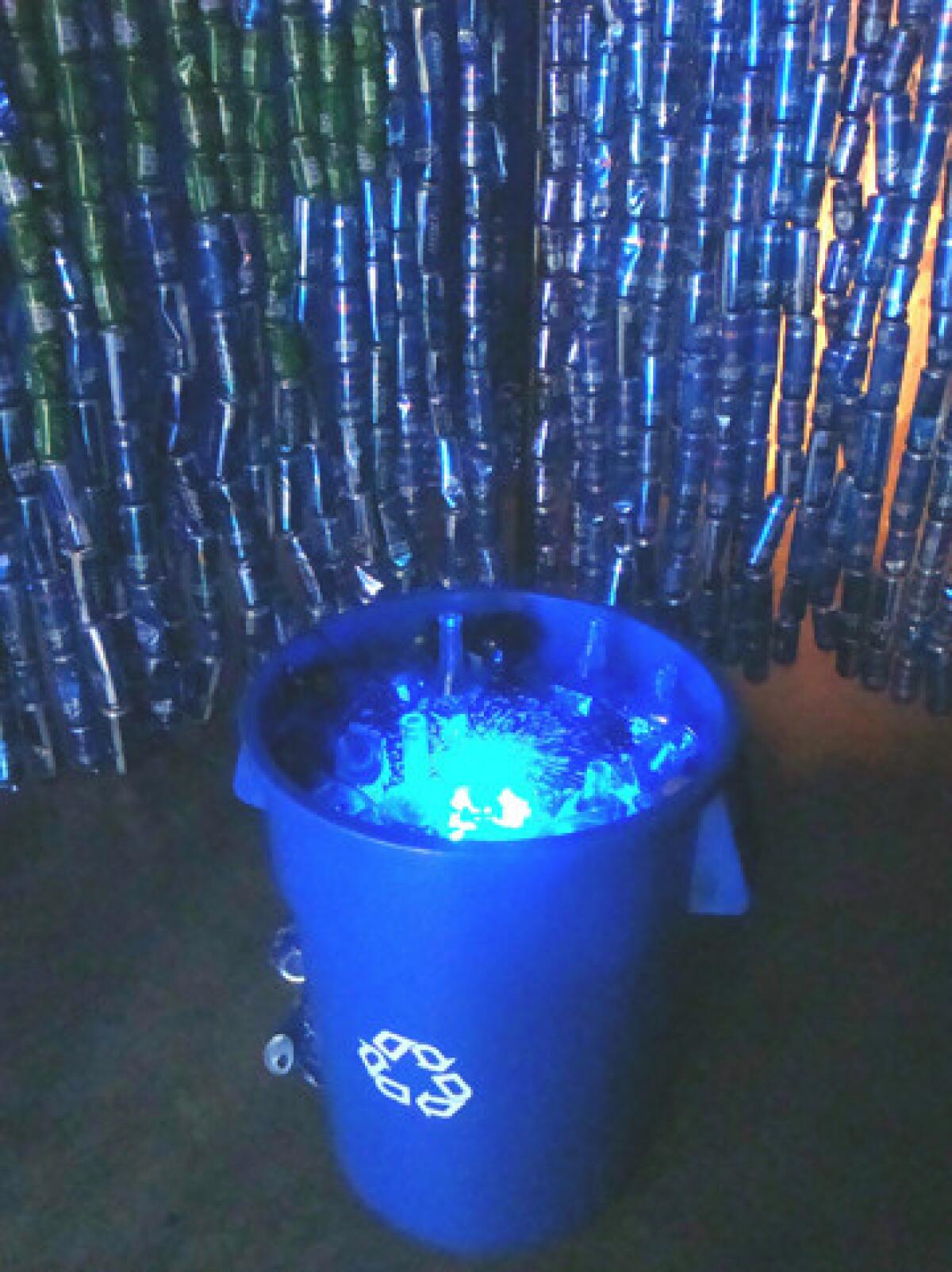 Richard Newton's mixed-media installation, "La Gruta Azul" (2013), is at Jancar Gallery.