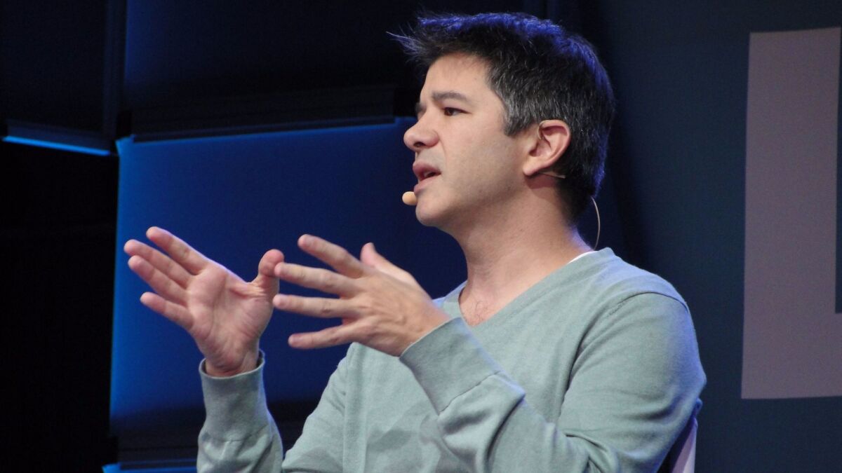 This Oct. 20, 2015, photo shows Uber co-founder and CEO Travis Kalanick at the WSJD Live technology conference in Laguna Beach. (Glenn Chapman / AFP/Getty Images)