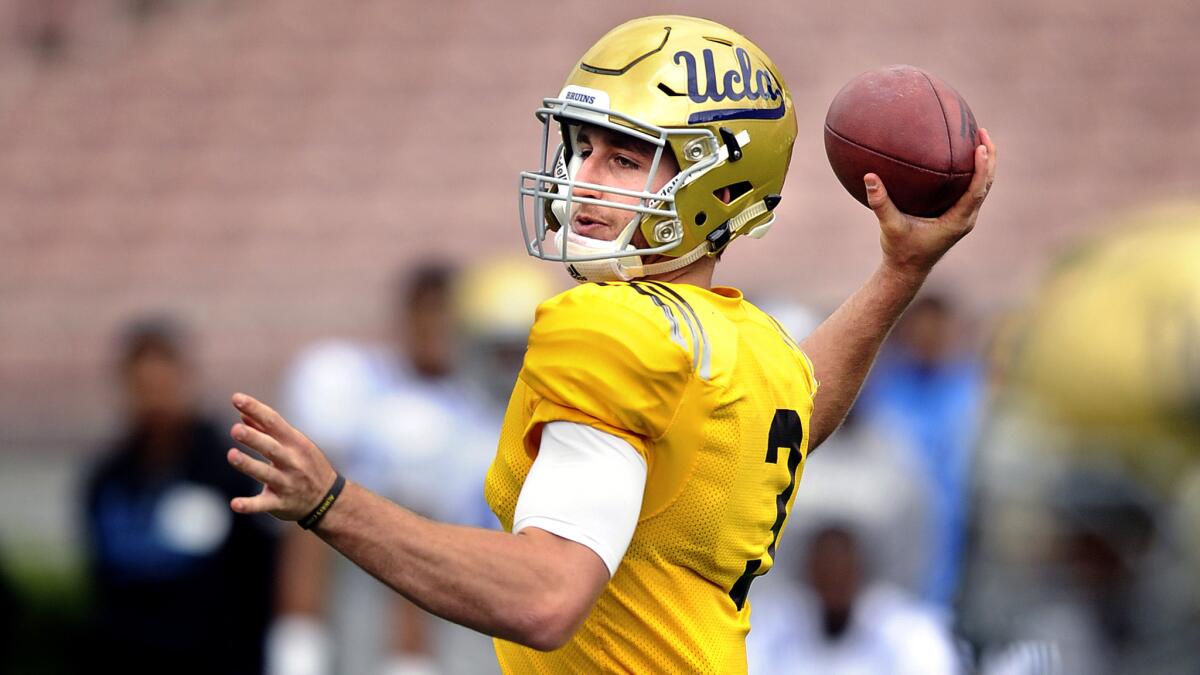 Freshman quarterback Josh Rosen said after getting named UCLA's starter: "There is a difference between confidence and arrogance, and I like to think I can dance that line pretty well."