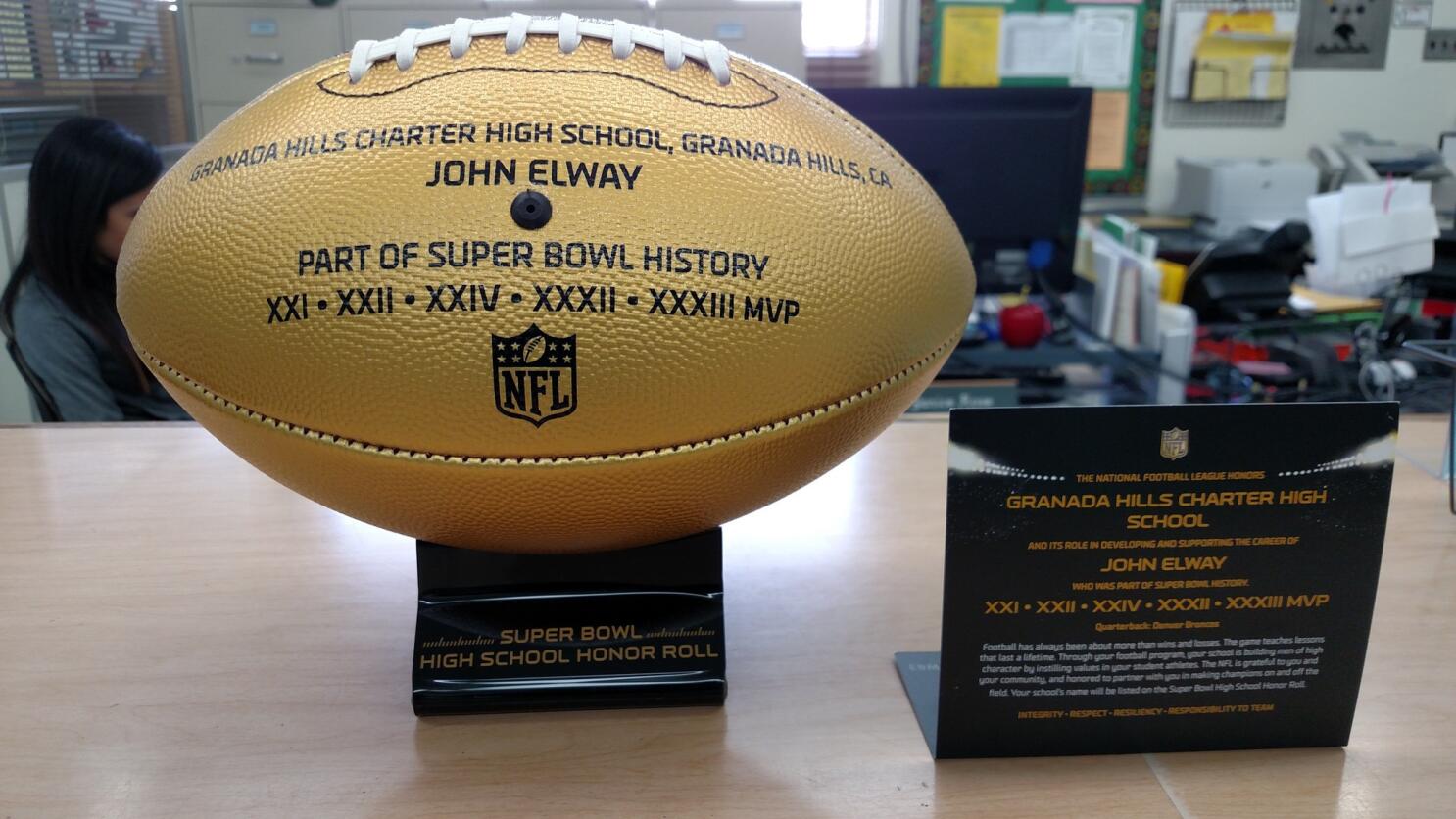 Football: John Elway still being celebrated at Granada Hills High - Los  Angeles Times