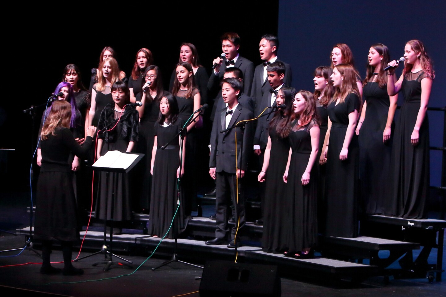 The Torrey Pines High School choir directed by Amy Gelb