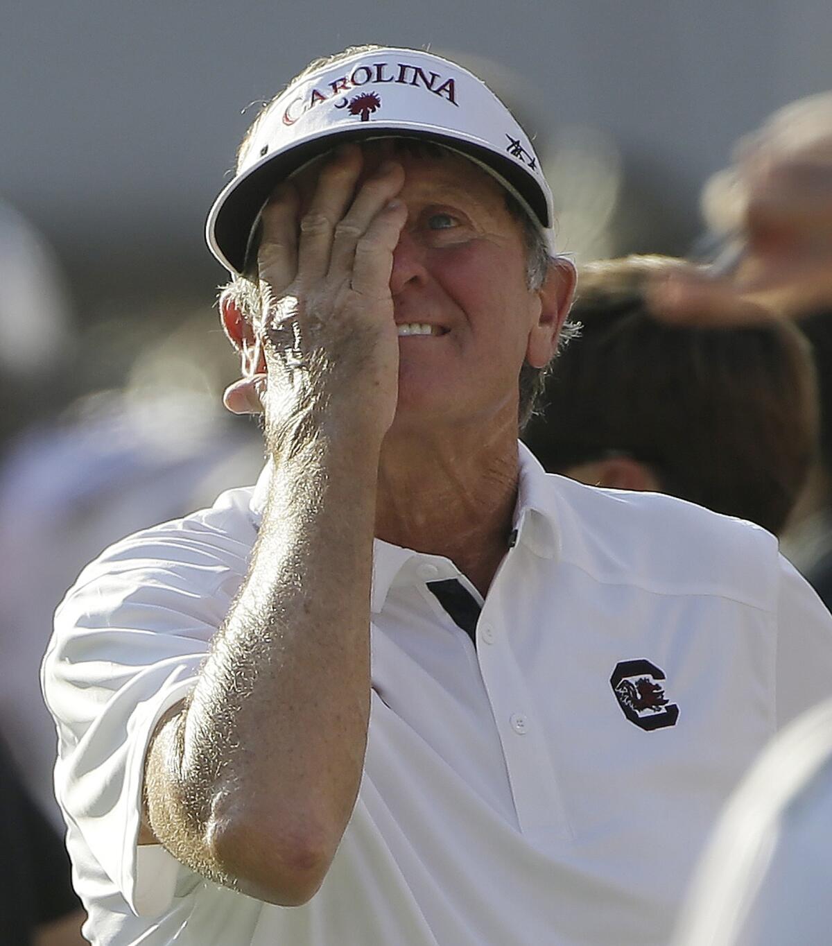 South Carolina Coach Steve Spurrier didn't have the best on-camera performance this week.