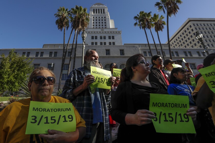 Los Angeles City Council approves moratorium on evictions Los Angeles