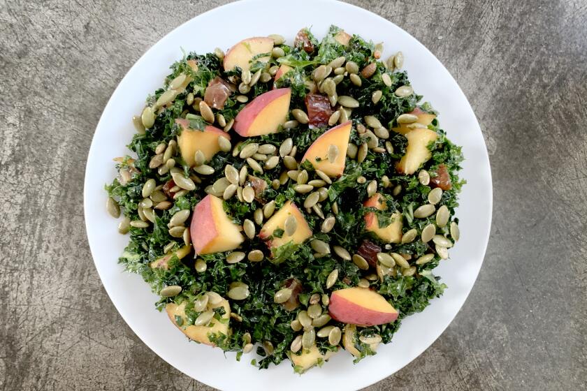 Kale salad, recipe by Genevieve Ko.