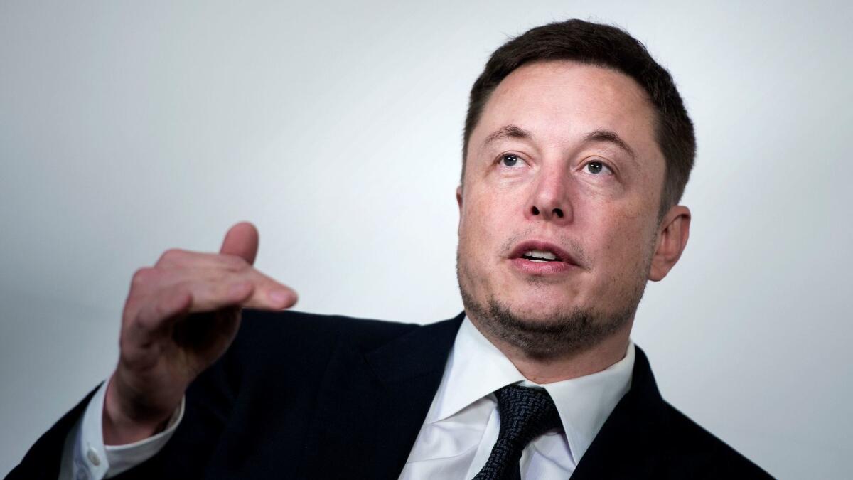 Elon Musk is the chairman and chief executive of Tesla.