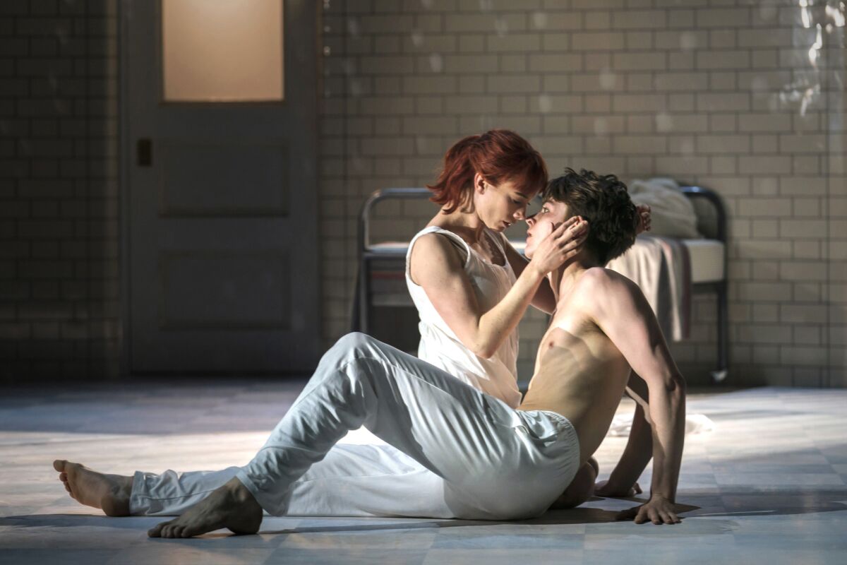 Cordelia Braithwaite and Paris Fitzpatrick in Matthew Bourne's "Romeo and Juliet"