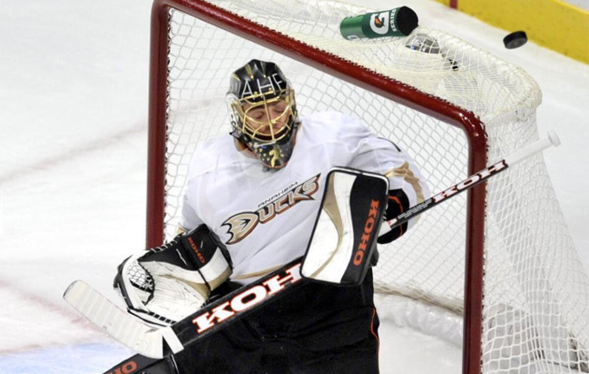 Ducks goalie Jonas Hiller was ruled out of Friday's game against the Dallas Stars.