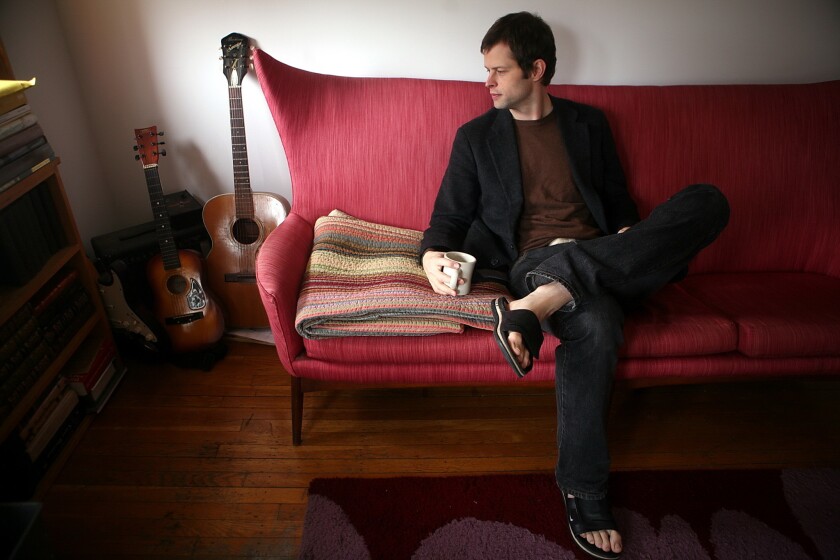 Author John Wray at his home in Brooklyn on March 10, 2009.