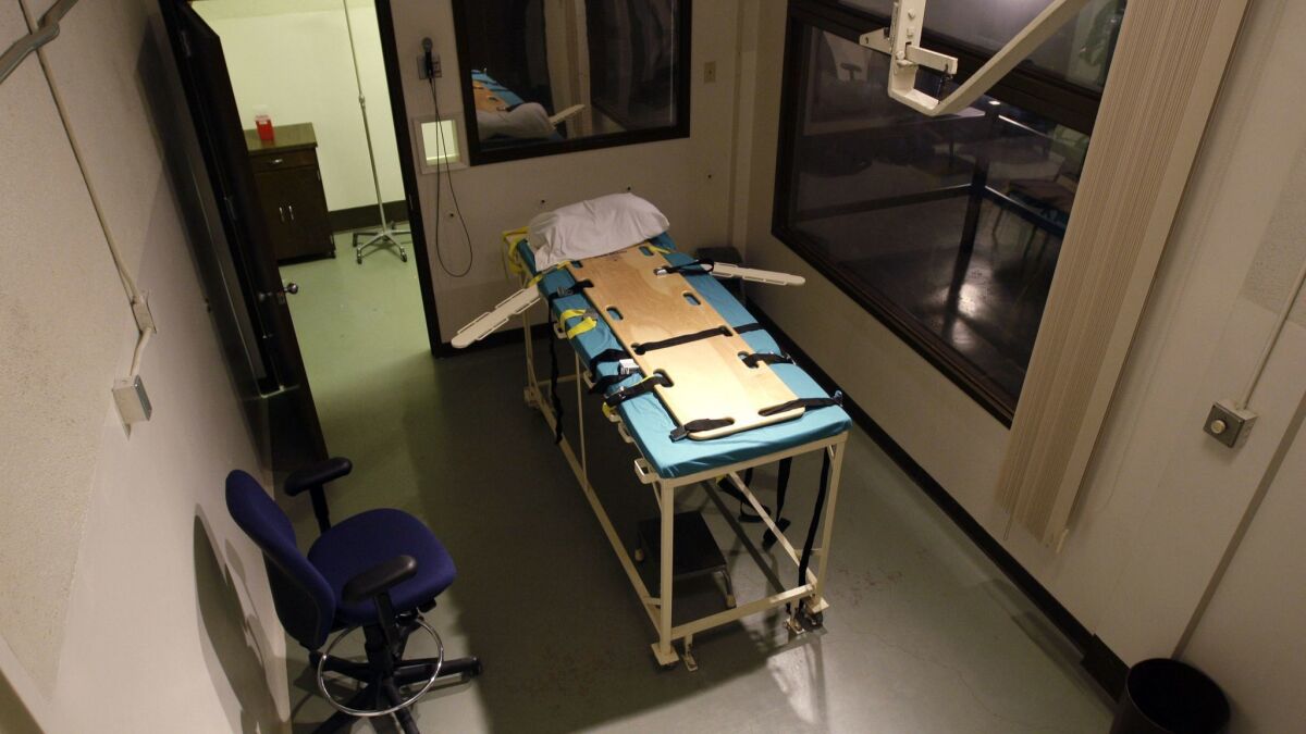 The execution chamber at the Washington State Penitentiary in Walla Walla in 2008.