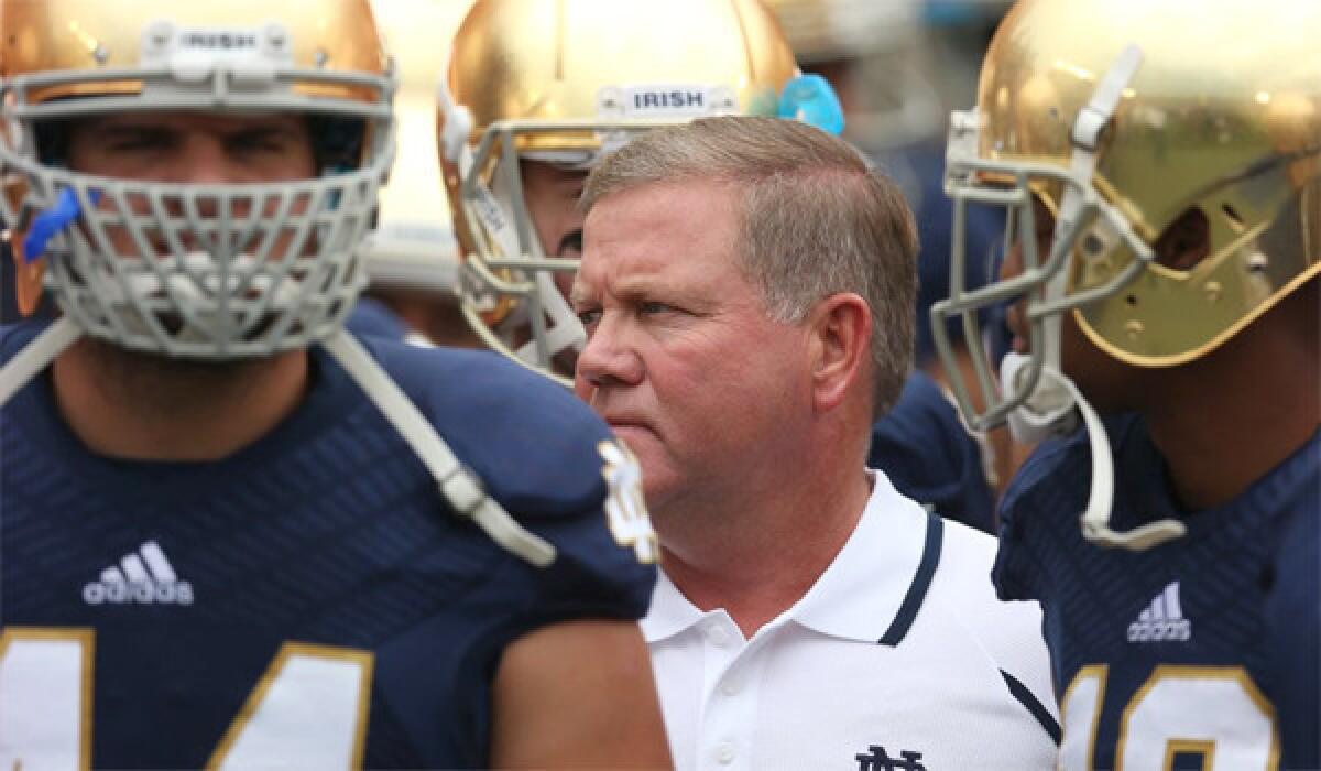 Notre Dame Coach Brian Kelly says there isn't a traditional rivalry between the Irish and Michigan, either way Kelly he and his team are headed to the Big House to face the Wolverines on Saturday.