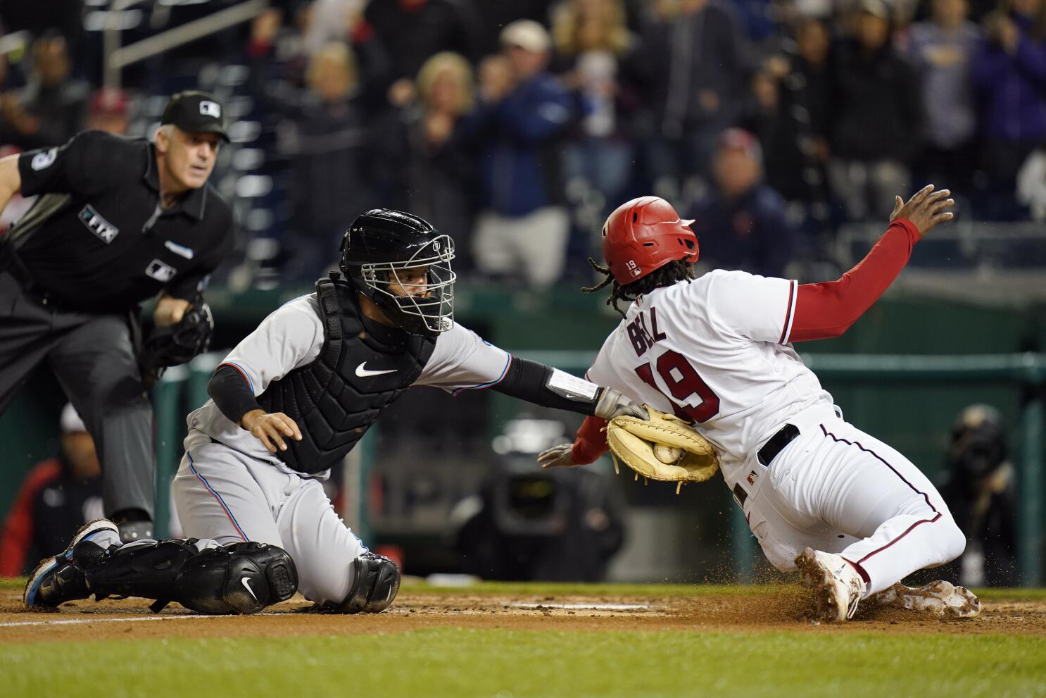 2 Nats runners thrown out at plate in 5-2 loss to Marlins - The San Diego  Union-Tribune