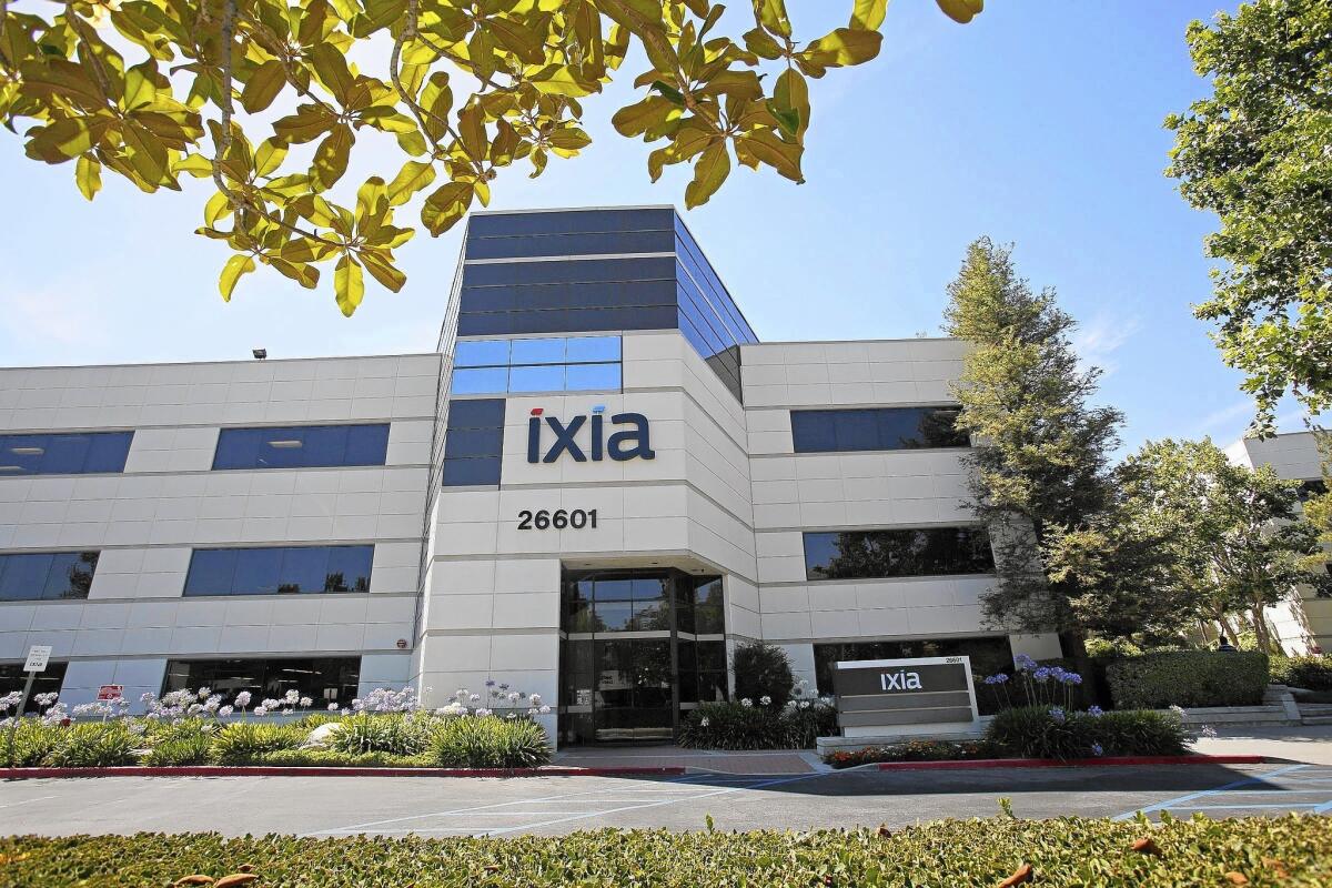 Ixia is a leading maker of communications equipment that monitors and verifies the performance of a broad range of data-transmission gear. Above, Ixia headquarters in Calabasas.