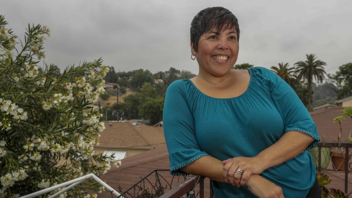 Lilia Garcia-Brower, executive director of Maintenance Cooperation Trust Fund (MCTF), at her home in Los Angeles.