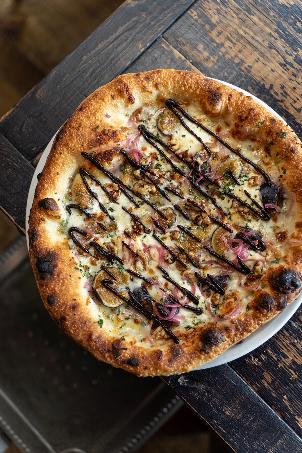 Mission fig pizza, a new fall dish at Cardellino restaurant in Mission Hills.