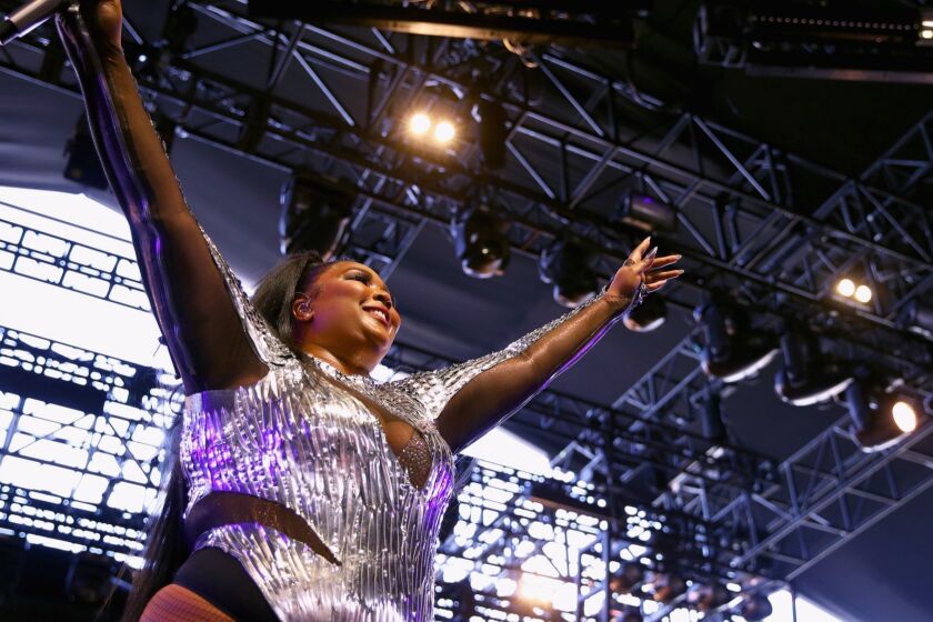 INDIO, CA - APRIL 14: Lizzo performs at Mojave Tent during the 2019 Coachella Valley Music And Arts Festival on April 14, 2019 in Indio, California. (Photo by Rich Fury/Getty Images for Coachella) ** OUTS - ELSENT, FPG, CM - OUTS * NM, PH, VA if sourced by CT, LA or MoD **