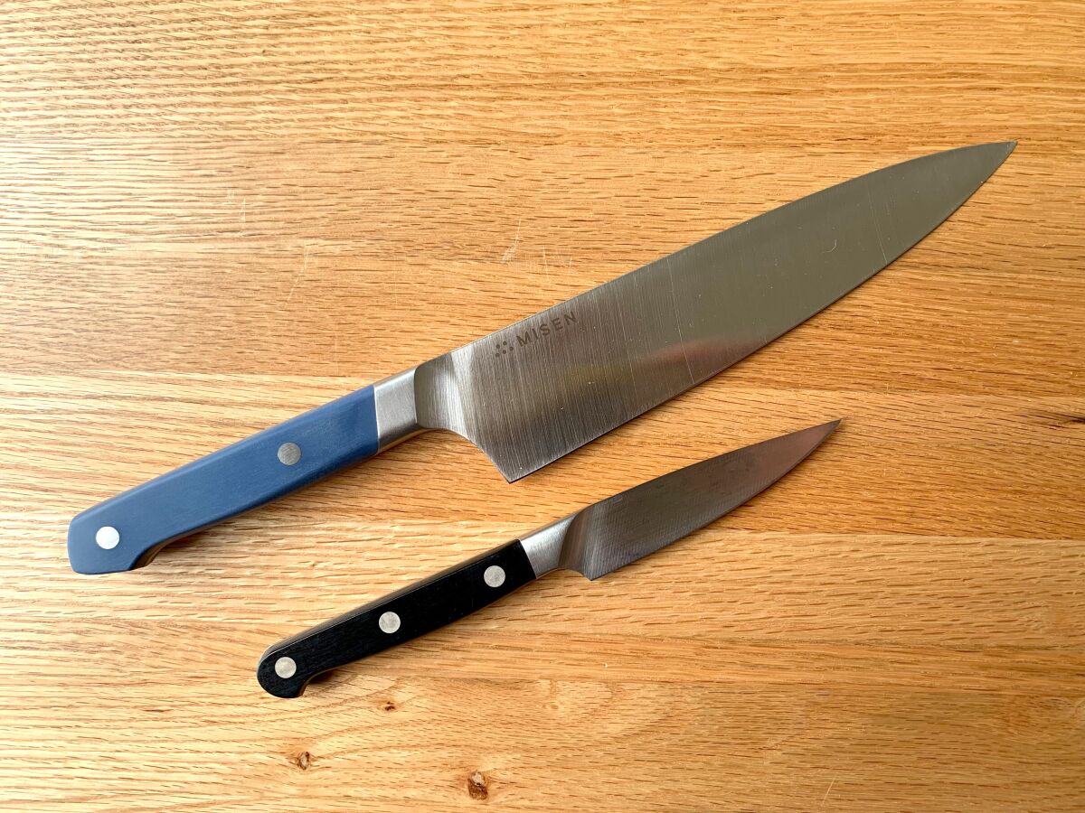 Chef's knife and paring knife.