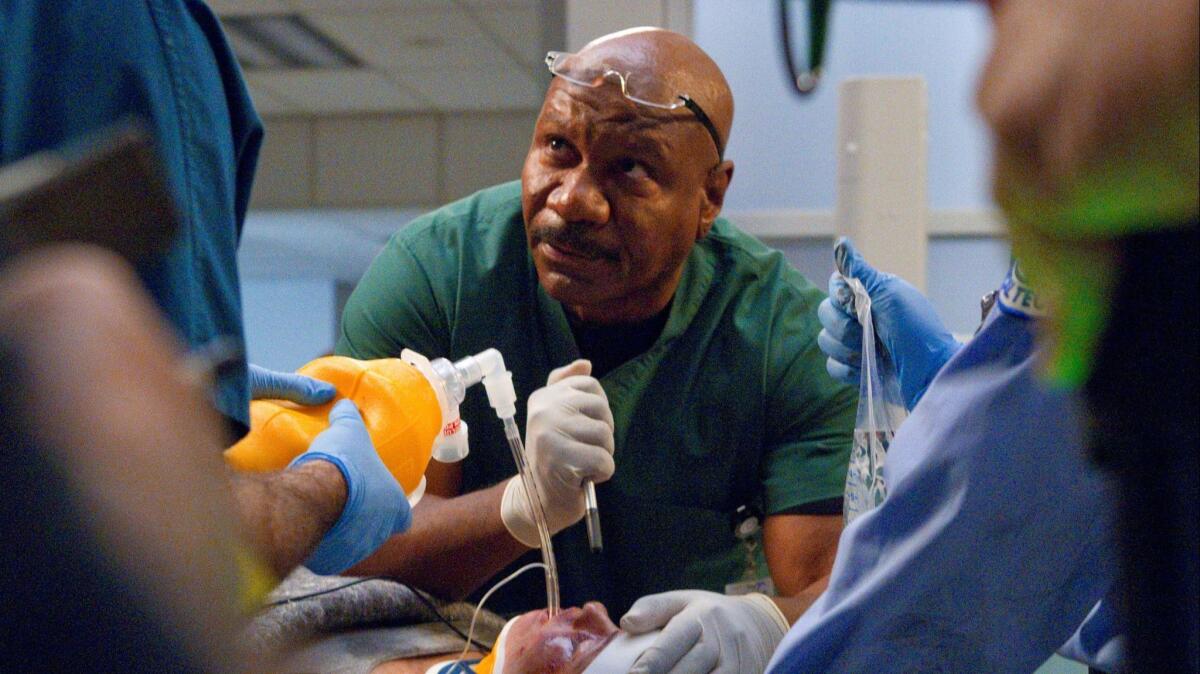 Actor Ving Rhames in the TNT drama "Monday Mornings" in 2013.