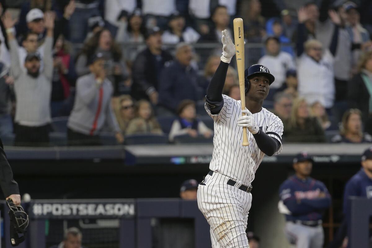Didi Gregorius' grand slam helps Yankees rout Twins for 2-0 lead in ALDS -  Los Angeles Times