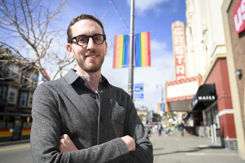 SAN FRANCISCO, CA - MARCH 05, 2023 - Senator Scott Wiener stands for a photo in the Castro district of San Francisco, California on March 05, 2023. (Josh Edelson/For The Times)