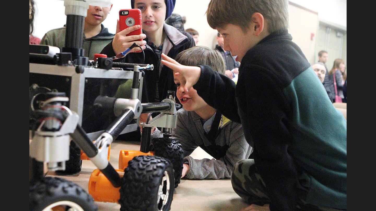 Photo Gallery: JPL demostrates how robots work and get around on Mars at Buena Vista Library in Burbank