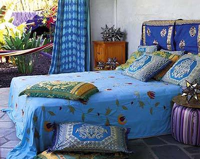 Moroccan and Indian fabrics