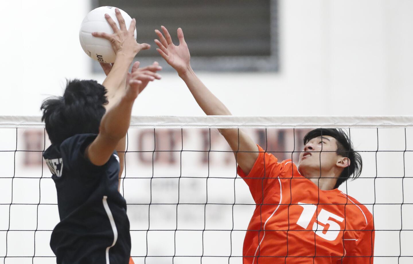 Los Amigos vs. Godinez boys' volleyball match