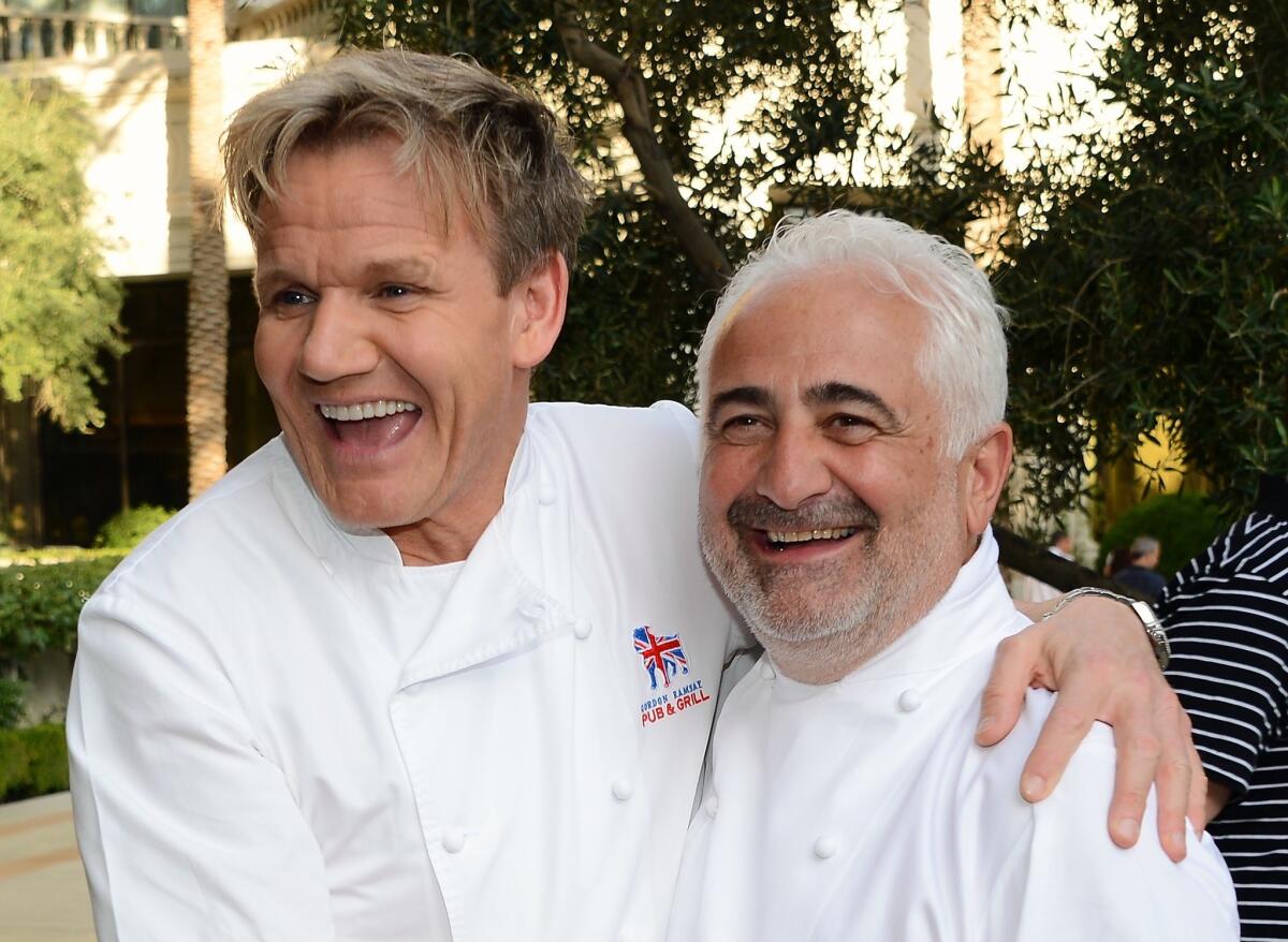 Gordon Ramsay, left, and Guy Savoy are shown at last year's Grand Tasting.