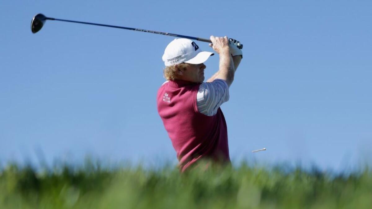 Brandt Snedeker tees off on the fourth hole during the third round of the Farmers Insurance Open at Torrey Pines on Jan. 28.