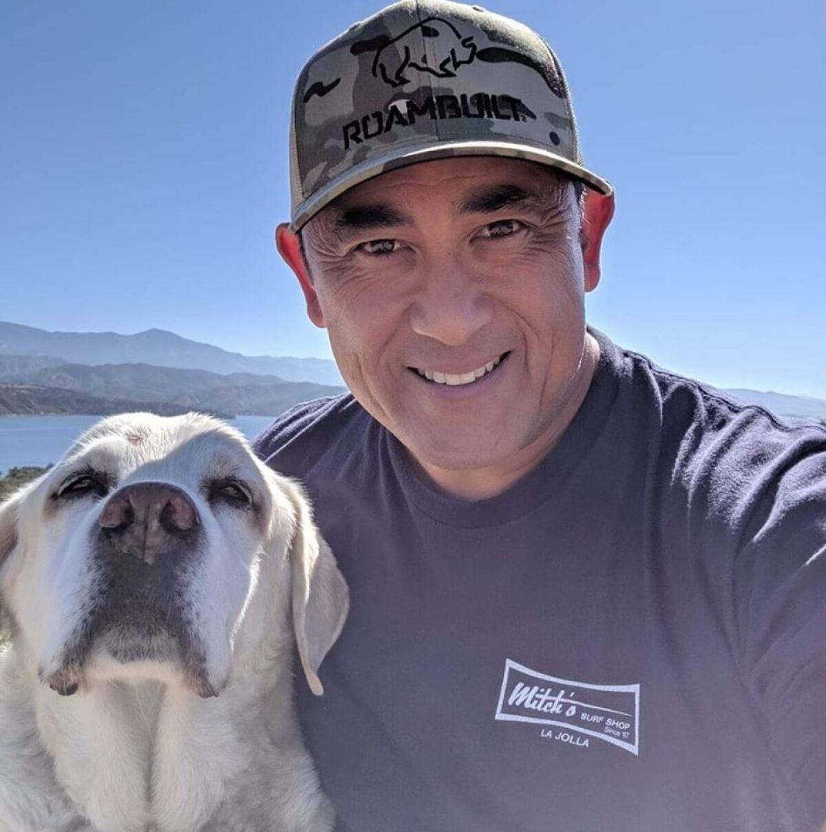 Ray Hivoral and his Labrador retriever, Jack, during their 2018 travels. 