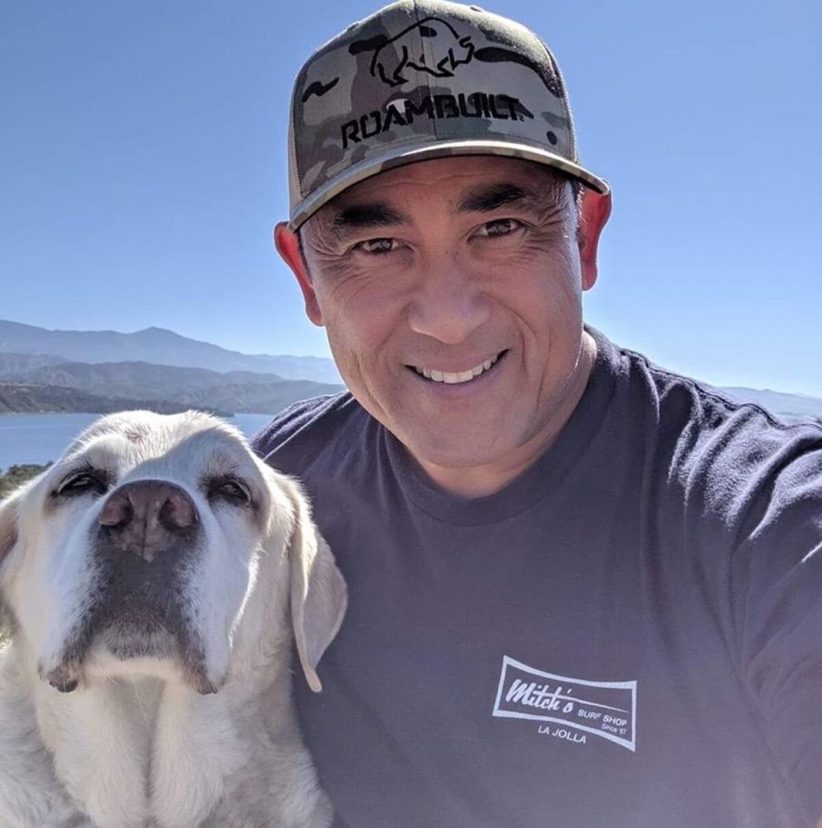 Ray Hivoral and his Labrador retriever, Jack, during their 2018 travels.