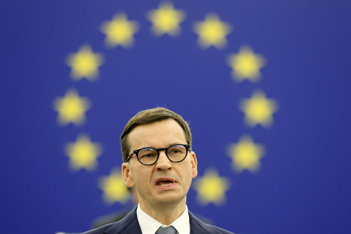 Poland's Prime Minister Mateusz Morawiecki