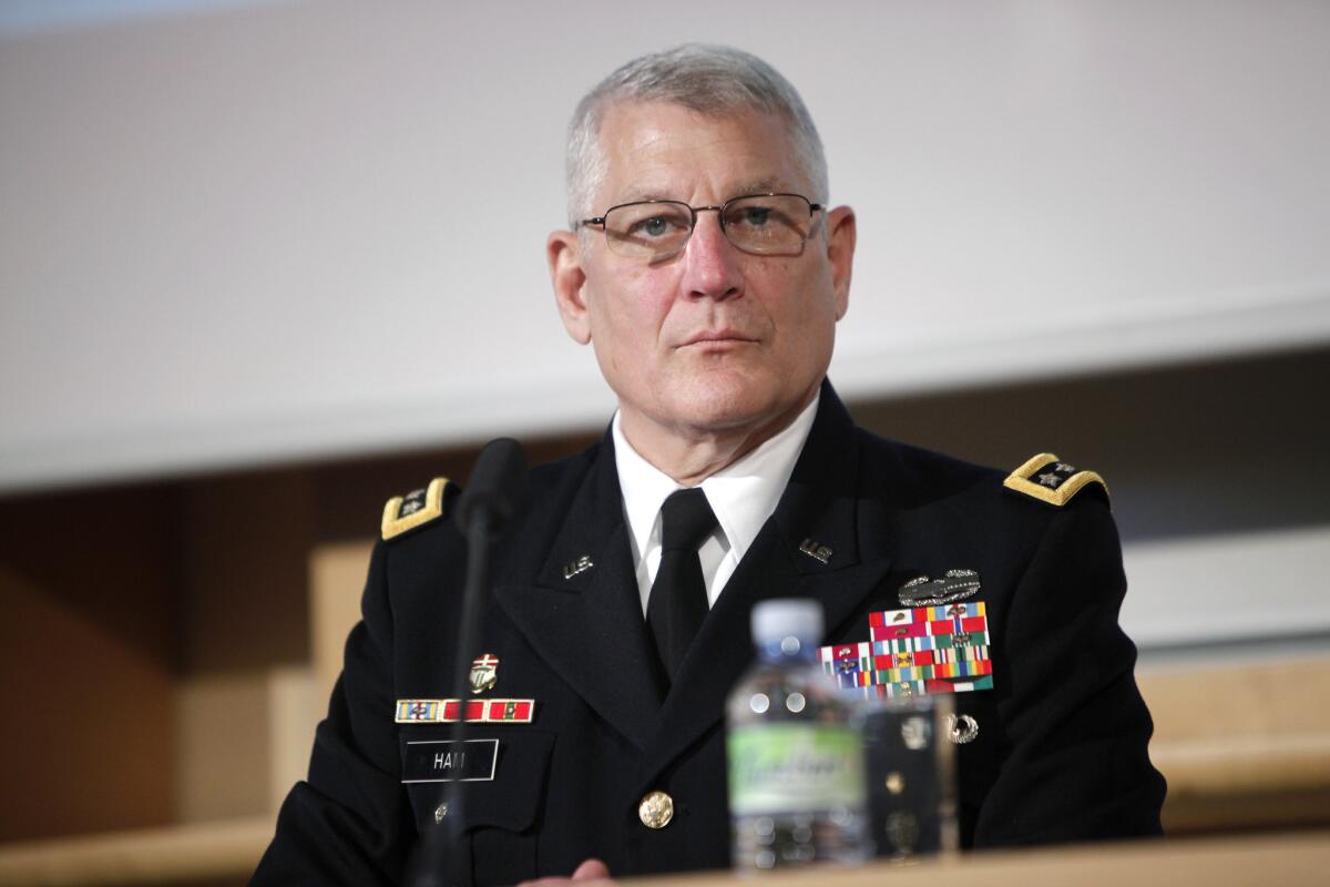Gen. Carter Ham, former head of the U.S. Africa Command, shown here in June 2014, testified about the Benghazi attacks in a closed-door meeting with lawmakers.