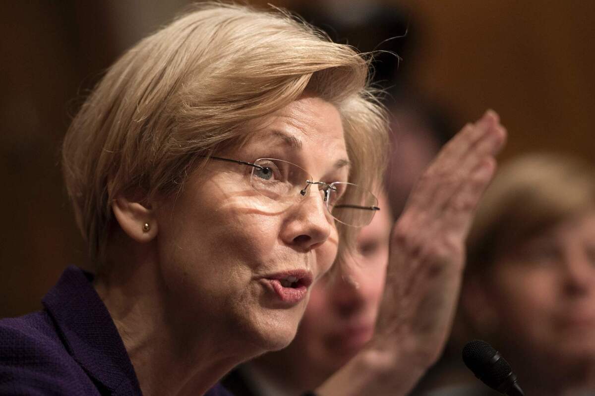 Sen. Elizabeth Warren speaks on Capitol Hill on Jan. 17.