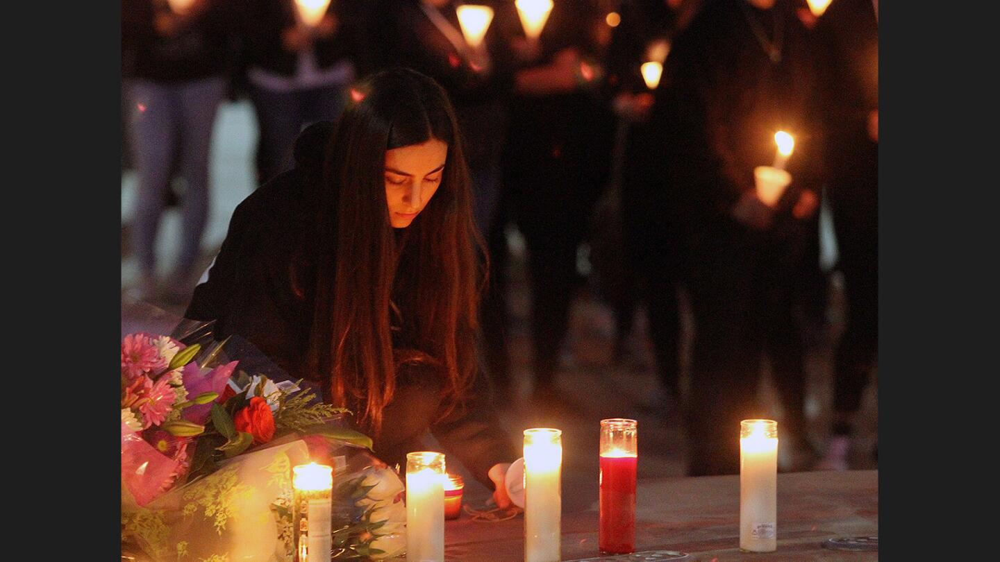 Photo Gallery: Candlelight vigil to remember Hoover student killed in motorcycle crash