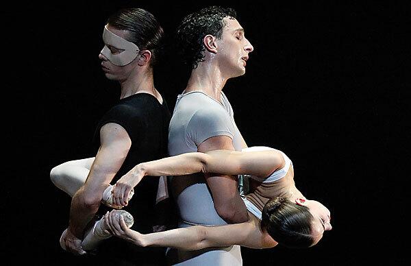 Scottish Ballet's Christopher Harrison, left, Erik Cavallari and Sophie Martin