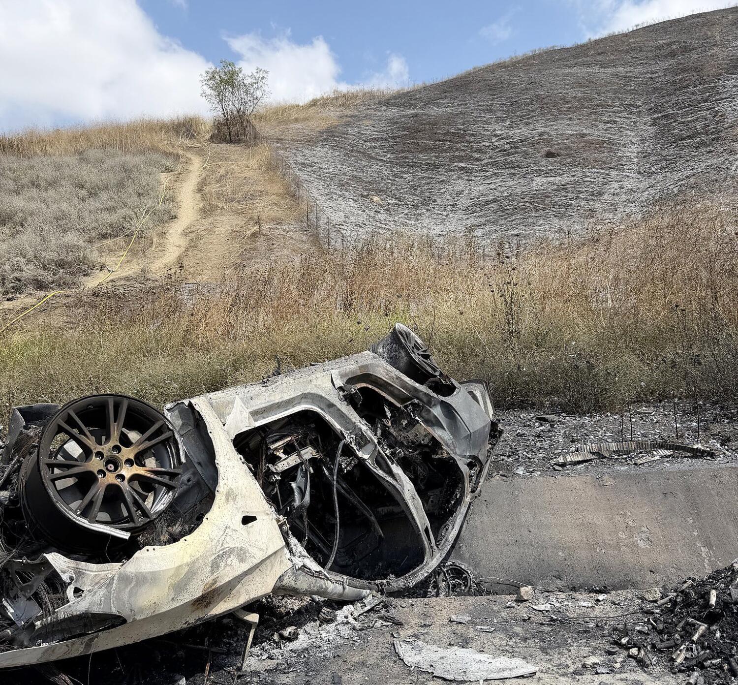 Tesla rollover crash sparked Chino Hills fire that forced people from their homes, officials say