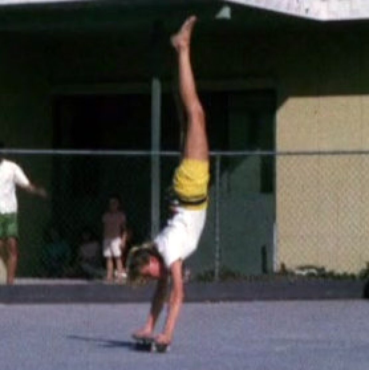Colleen Boyd Turner doing a handstand.