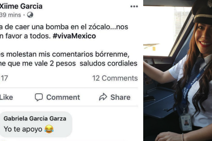 Ximena García, piloto de la aerolínea comercial Interjet, y su polémica sugerencia en redes sociales.